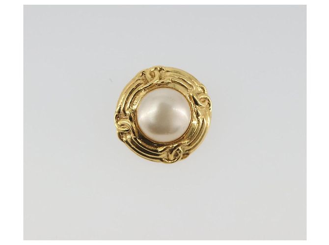 Orecchini CHANEL metallo Gold CC Auth 195943A D'oro - vista 2