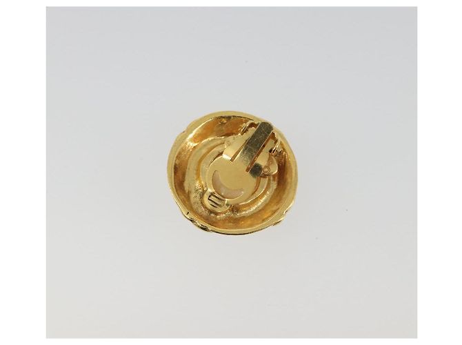 Orecchini CHANEL metallo Gold CC Auth 195943A D'oro - vista 3