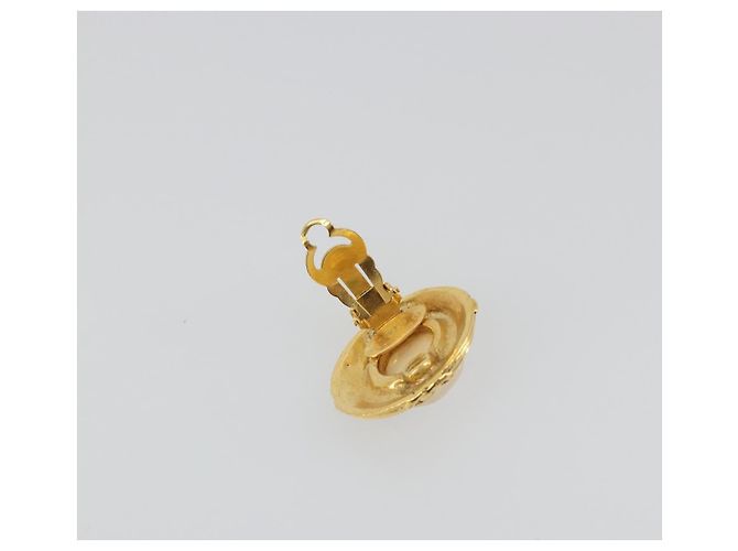 Orecchini CHANEL metallo Gold CC Auth 195943A D'oro - vista 4