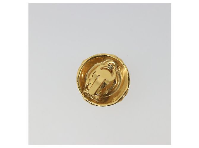 Orecchini CHANEL metallo Gold CC Auth 195943A D'oro - vista 8