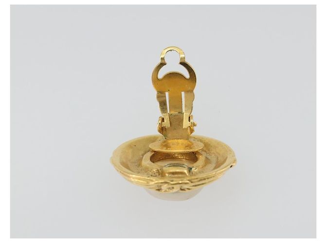 Orecchini CHANEL metallo Gold CC Auth 195943A D'oro - vista 9