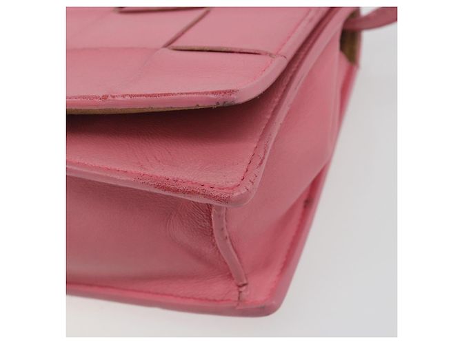 Bolso de hombro BOTTEGA VENETA MAXI INTRECCIATO Cassette Pink Gold Auth bs36741 Rosa Dorado - vista 11