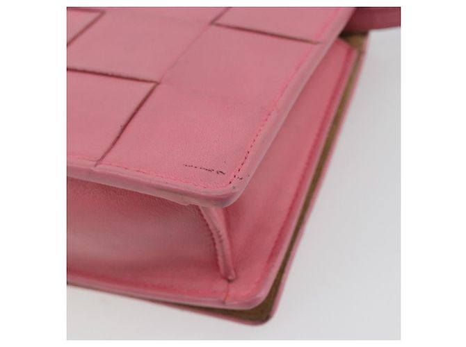 Bolso de hombro BOTTEGA VENETA MAXI INTRECCIATO Cassette Pink Gold Auth bs36741 Rosa Dorado - vista 13
