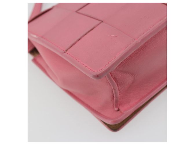 Bolso de hombro BOTTEGA VENETA MAXI INTRECCIATO Cassette Pink Gold Auth bs36741 Rosa Dorado - vista 14