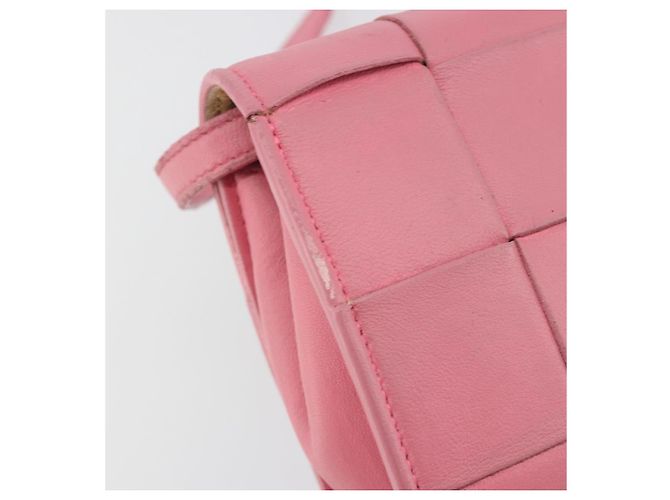 Bolso de hombro BOTTEGA VENETA MAXI INTRECCIATO Cassette Pink Gold Auth bs36741 Rosa Dorado - vista 15