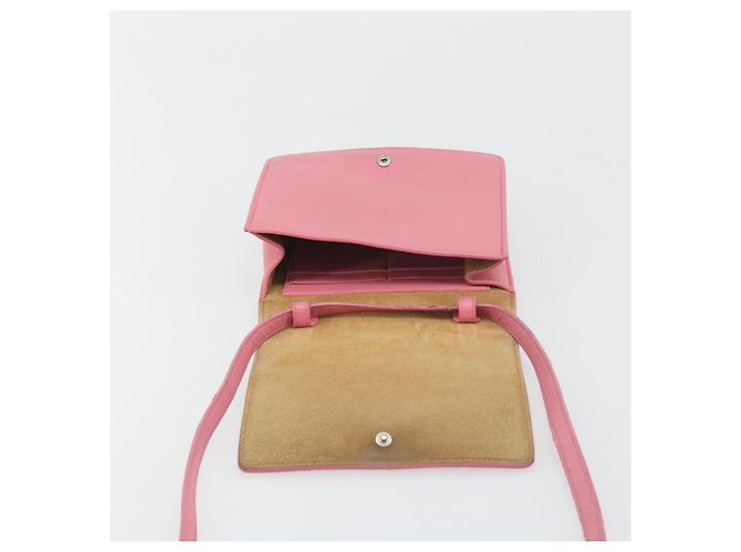 Bolso de hombro BOTTEGA VENETA MAXI INTRECCIATO Cassette Pink Gold Auth bs36741 Rosa Dorado - vista 17