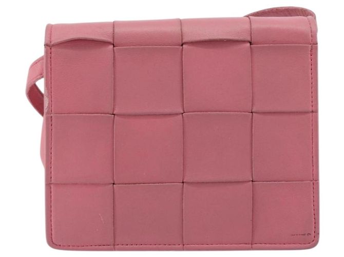 Bolso de hombro BOTTEGA VENETA MAXI INTRECCIATO Cassette Pink Gold Auth bs36741 Rosa Dorado - vista 3