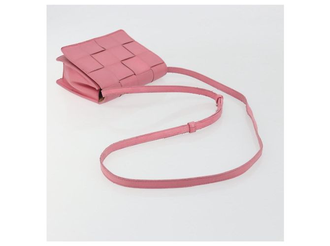 Bolso de hombro BOTTEGA VENETA MAXI INTRECCIATO Cassette Pink Gold Auth bs36741 Rosa Dorado - vista 7