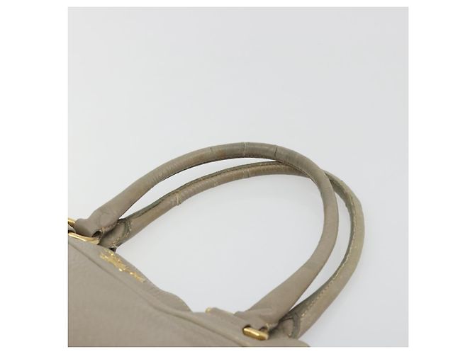 Borsa PRADA in pelle beige tono oro Auth 195487 - vista 9
