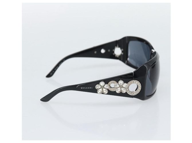 Bulgari Gafas de sol BVLGARI Plastic Black Silver Auth bs36734 Negro Plata - vista 4