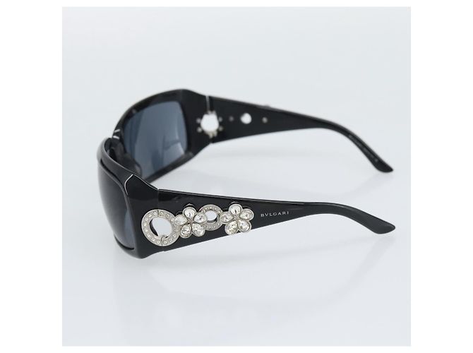 Bulgari Gafas de sol BVLGARI Plastic Black Silver Auth bs36734 Negro Plata - vista 6