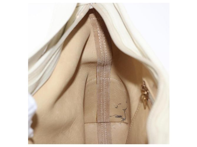 Borsa a tracolla LOEWE Anagram Suede Beige Gold Tone Auth 195760V - vista 20