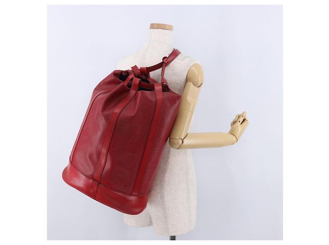 LOUIS VUITTON Epi Randonnee GM Shoulder Bag Red M43087 LV Auth 192514 Rosso - vista 22