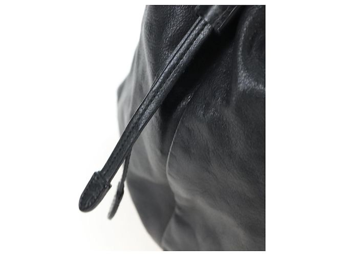 Ribbon Borsa a mano PRADA con nastro laterale in pelle nera e oro BR4240 Auth am12234V Nero D'oro - vista 17