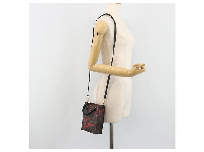 LOUIS VUITTON Monogram Fall in Love Petit Sac Plat Bag 2way M80839 Auth 192433M Monogramme - vue 23
