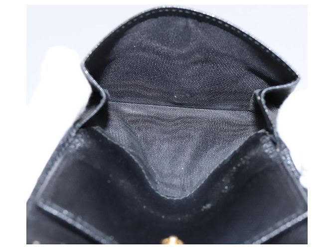 Saffiano Portafoglio Compatto PRADA Pelle Safiano Nero Oro Auth 196043A D'oro - vista 18