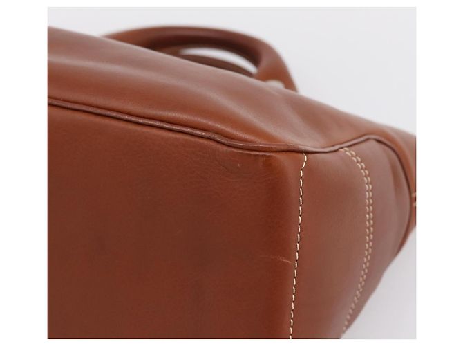 Céline Borsa a mano CELINE Boogie Bag in pelle marrone argento Auth BA14938A - vista 10