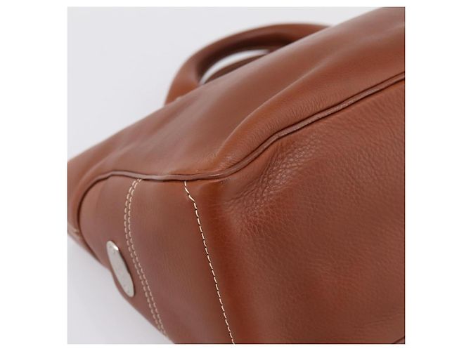 Céline Borsa a mano CELINE Boogie Bag in pelle marrone argento Auth BA14938A - vista 11