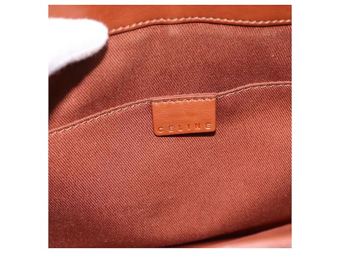 Céline Borsa a mano CELINE Boogie Bag in pelle marrone argento Auth BA14938A - vista 14