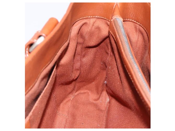 Céline Borsa a mano CELINE Boogie Bag in pelle marrone argento Auth BA14938A - vista 16
