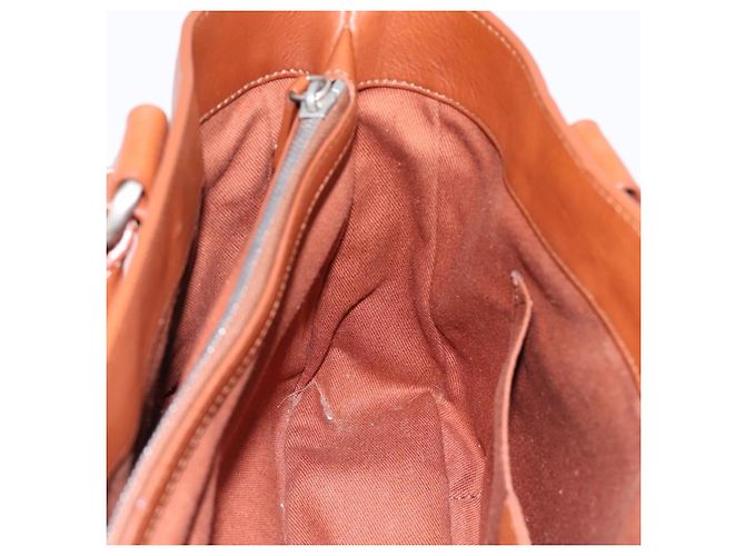 Céline Borsa a mano CELINE Boogie Bag in pelle marrone argento Auth BA14938A - vista 17