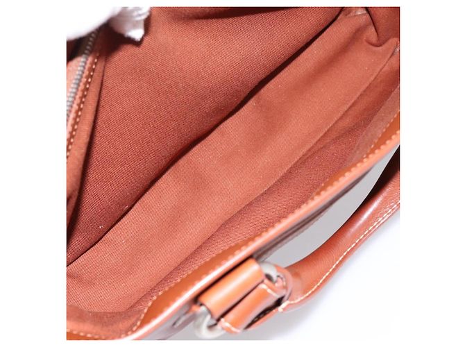 Céline Borsa a mano CELINE Boogie Bag in pelle marrone argento Auth BA14938A - vista 21