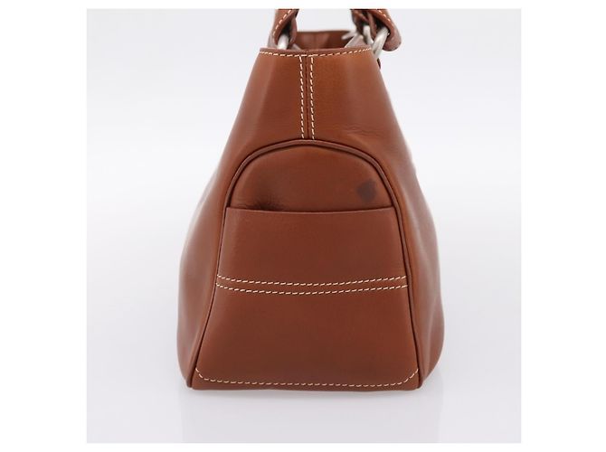 Céline Borsa a mano CELINE Boogie Bag in pelle marrone argento Auth BA14938A - vista 5