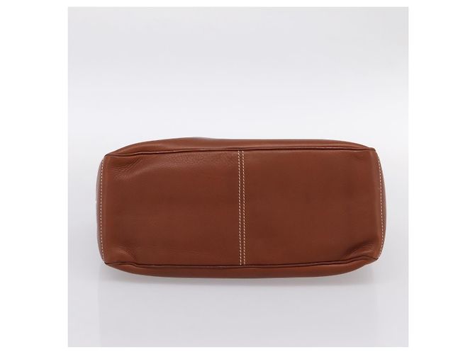 Céline Borsa a mano CELINE Boogie Bag in pelle marrone argento Auth BA14938A - vista 9