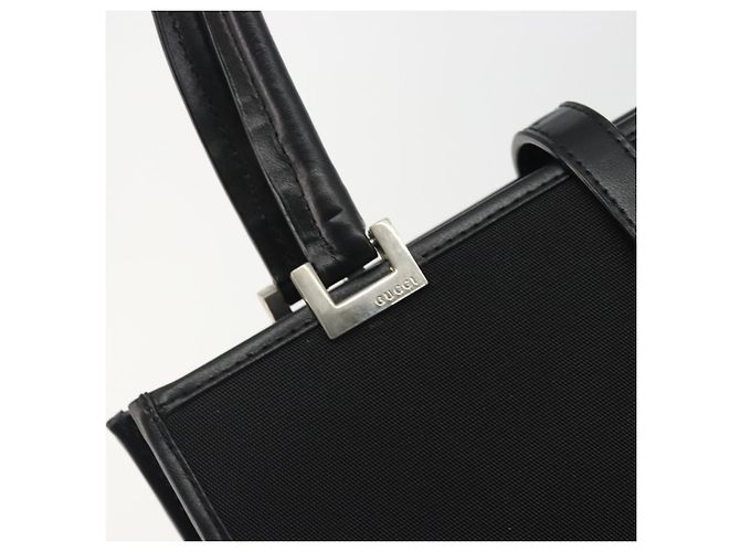 GUCCI Jackie Handtasche Canvas Black Silver 002 1065 Auth 195423A Schwarz Silber - Ansicht 14