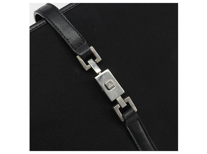 GUCCI Jackie Handtasche Canvas Black Silver 002 1065 Auth 195423A Schwarz Silber - Ansicht 15
