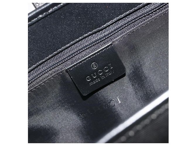 GUCCI Jackie Handtasche Canvas Black Silver 002 1065 Auth 195423A Schwarz Silber - Ansicht 16