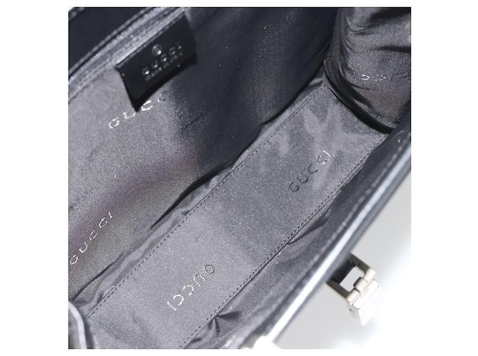 GUCCI Jackie Handtasche Canvas Black Silver 002 1065 Auth 195423A Schwarz Silber - Ansicht 17