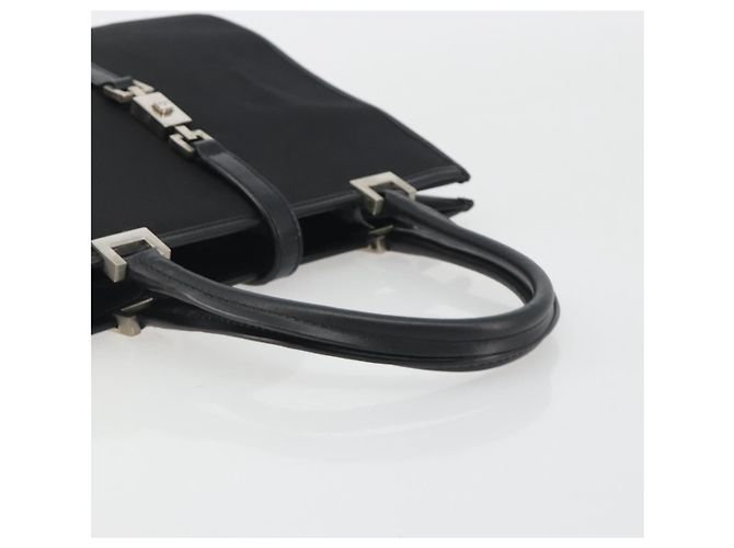 GUCCI Jackie Handtasche Canvas Black Silver 002 1065 Auth 195423A Schwarz Silber - Ansicht 7
