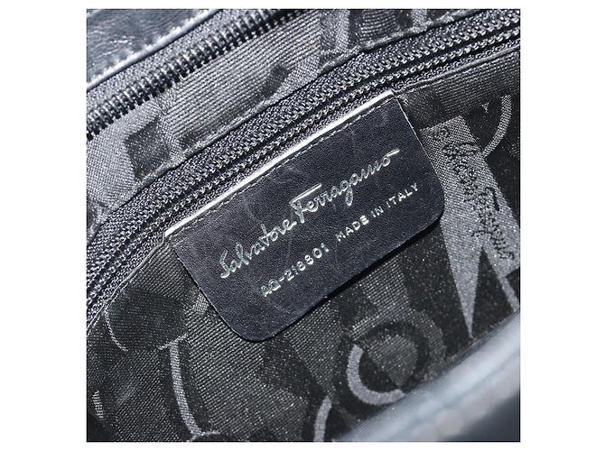 Borsa a tracolla Salvatore Ferragamo in pelle nera e argento Auth bs36748 Nero - vista 15