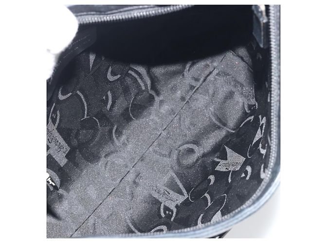 Borsa a tracolla Salvatore Ferragamo in pelle nera e argento Auth bs36748 Nero - vista 16