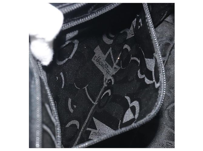 Borsa a tracolla Salvatore Ferragamo in pelle nera e argento Auth bs36748 Nero - vista 20