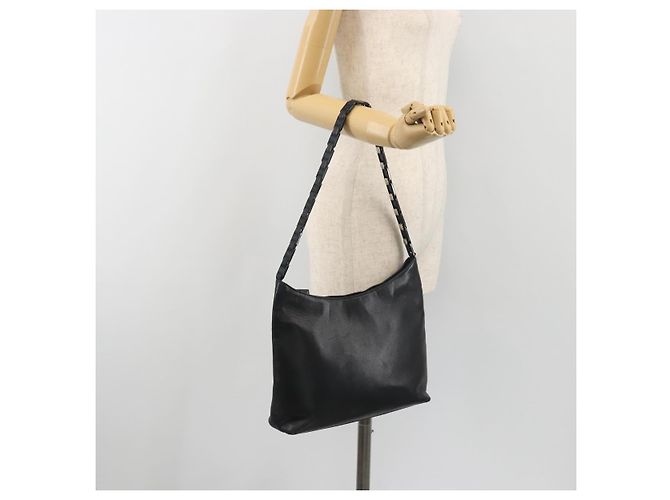 Borsa a tracolla Salvatore Ferragamo in pelle nera e argento Auth bs36748 Nero - vista 21