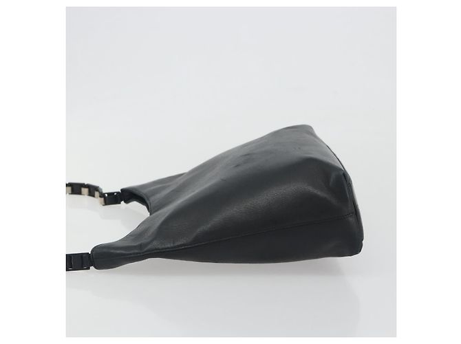 Borsa a tracolla Salvatore Ferragamo in pelle nera e argento Auth bs36748 Nero - vista 5