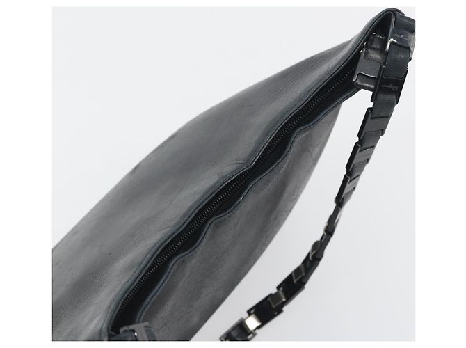 Borsa a tracolla Salvatore Ferragamo in pelle nera e argento Auth bs36748 Nero - vista 6
