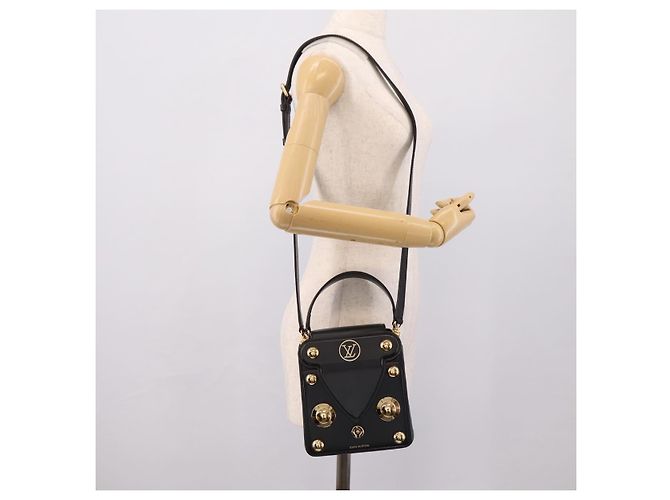 LOUIS VUITTON S Lock Bag Borsa a Mano Pelle Nero M82214 LV Auth ka5674SAM - vista 23