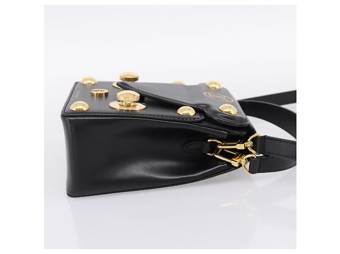LOUIS VUITTON S Lock Bag Borsa a Mano Pelle Nero M82214 LV Auth ka5674SAM - vista 5