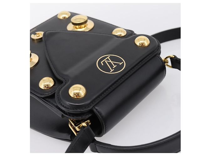 LOUIS VUITTON S Lock Bag Borsa a Mano Pelle Nero M82214 LV Auth ka5674SAM - vista 6