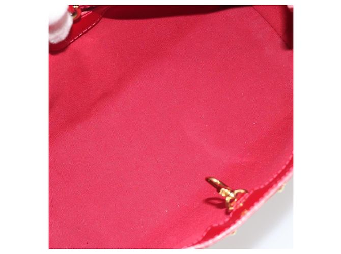 Borsa LOUIS VUITTON Monogram Vernis Wilshire PM Pomme D'amour M93642 Auth 195049A Rosso - vista 18