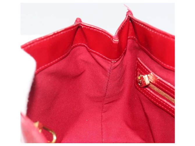 Borsa LOUIS VUITTON Monogram Vernis Wilshire PM Pomme D'amour M93642 Auth 195049A Rosso - vista 20