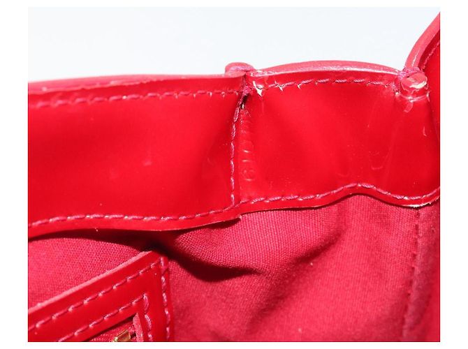 Borsa LOUIS VUITTON Monogram Vernis Wilshire PM Pomme D'amour M93642 Auth 195049A Rosso - vista 23