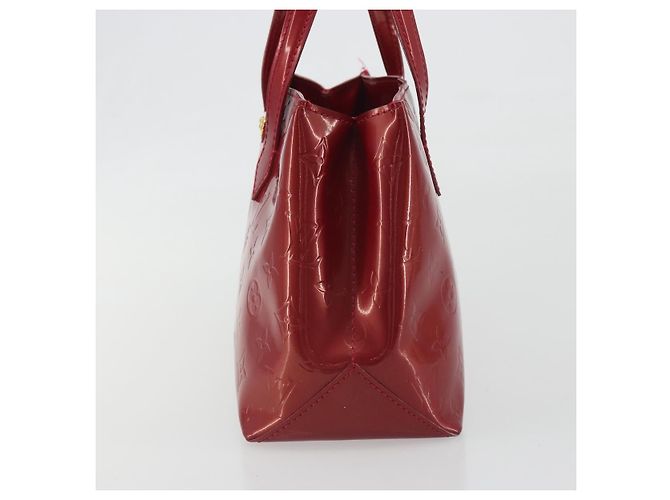 Borsa LOUIS VUITTON Monogram Vernis Wilshire PM Pomme D'amour M93642 Auth 195049A Rosso - vista 4