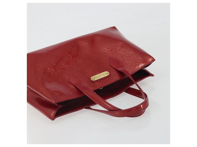 Borsa LOUIS VUITTON Monogram Vernis Wilshire PM Pomme D'amour M93642 Auth 195049A Rosso - vista 6
