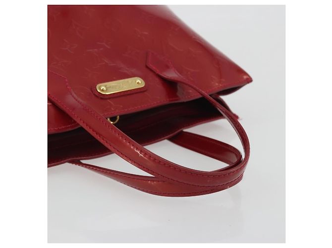 Borsa LOUIS VUITTON Monogram Vernis Wilshire PM Pomme D'amour M93642 Auth 195049A Rosso - vista 7