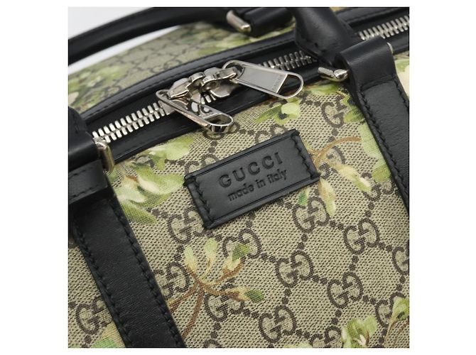 Borsa Boston GUCCI GG Supreme Blooms PVC 2way Beige Silver 406380 Auth 192425A Argento - vista 16