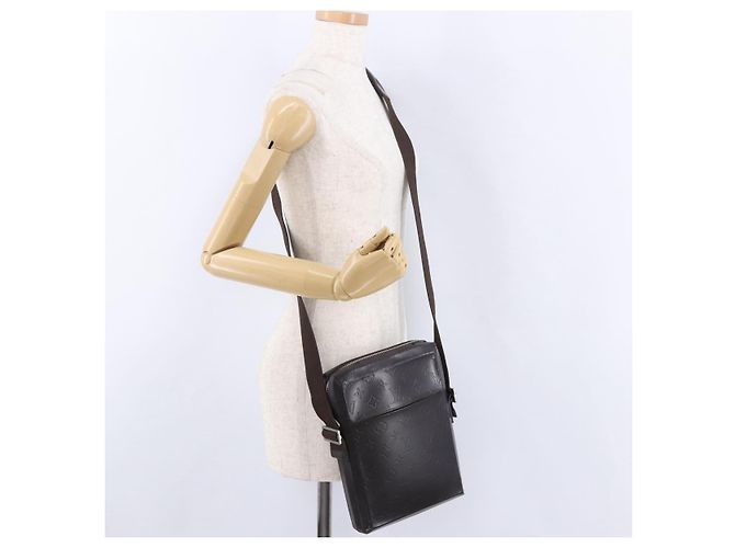 LOUIS VUITTON Borsa a tracolla Bobby Monogram Lace Brown M46520 LV Auth ka5689 Marrone - vista 22